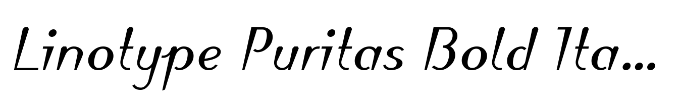 Linotype Puritas Bold Italic